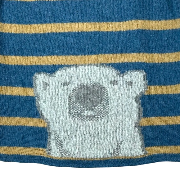 Nanos Wool & Angora Striped Polar Bear Sweater size Girls 10 - Picture 2 of 5